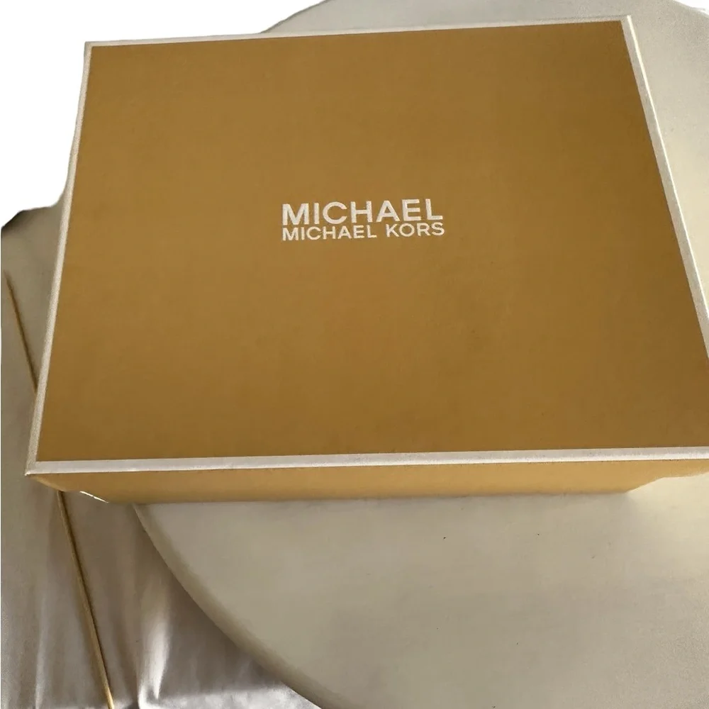 MICHAEL KORS JOSSELLE OPEN TOE WOMANS CAMEL LEATHER SHOE SZ 7M - Picture 11 of 13